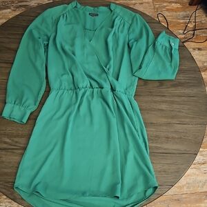 Vince Camuto Emerald Green Long Sleeve Dress